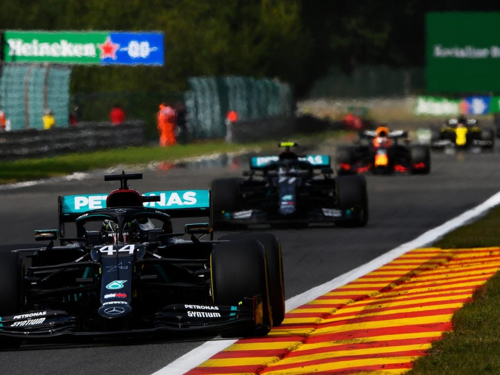 2020 belgian formula 1: lewis hamilton leads bottas home for a 1-2 mercedes victory