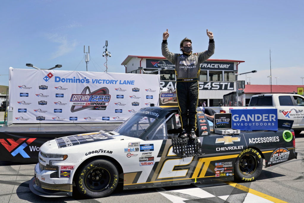sheldon creed wins gander truck series at worldwide technology raceway