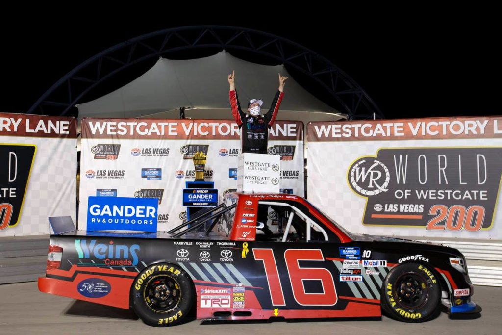 austin hill tops nascar truck playoffs in las vegas