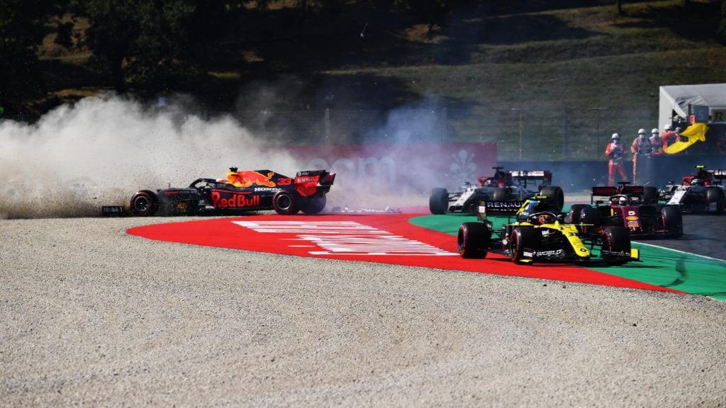 Lewis Hamilton wins 'crash-filled' Tuscan F1 Grand Prix