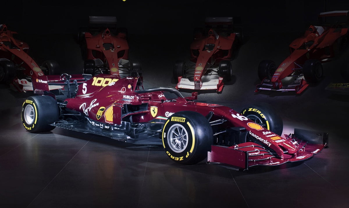 Ferrari unveils burgundy livery for its 1000th F1 GP at Mugello