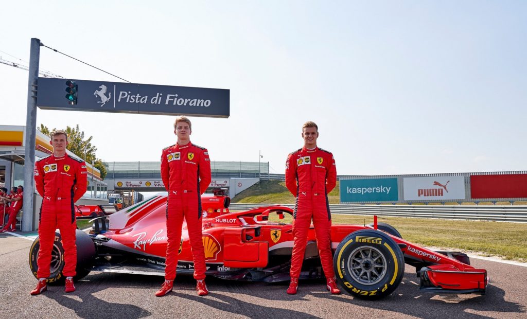 schumacher, shwartzman and illot complete ferrari formula 1 tests