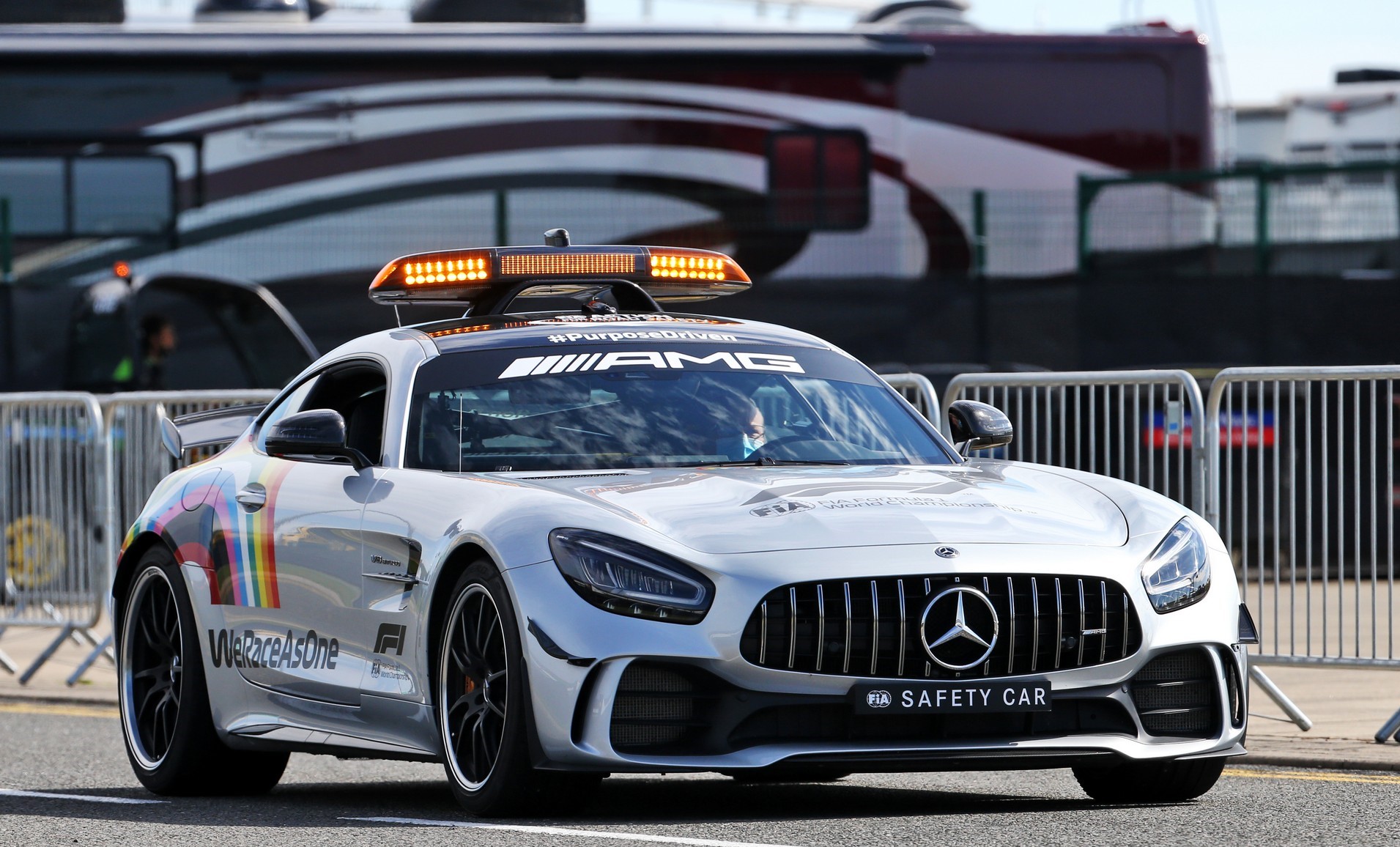 F1 safety cars Aston Martin Mercedes