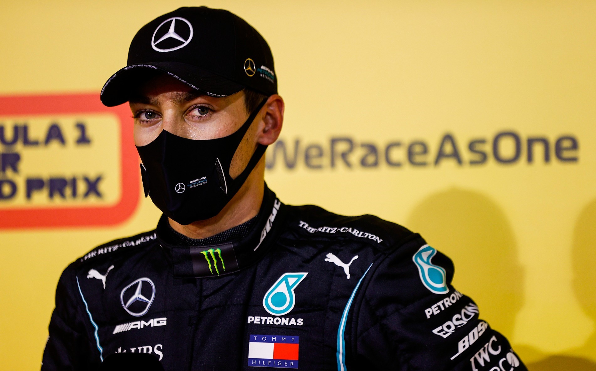 George Russell Lewis Hamilton 2020 Abu Dhabi GP