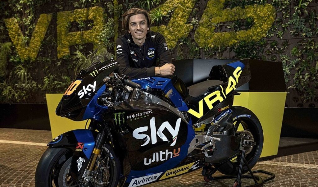 vr46 livery revealed for the first time on a motogp bike