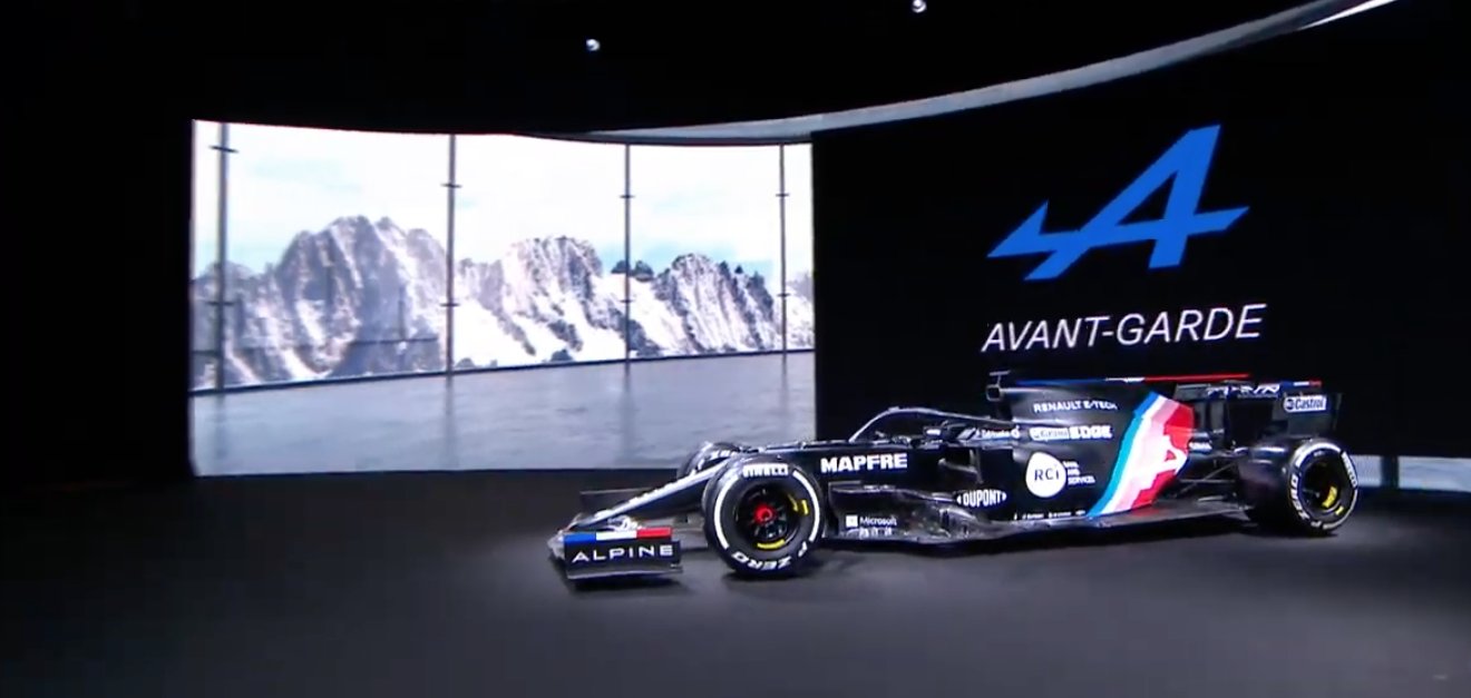 Alpine F1 team shows the actual livery of the 2021 F1 car