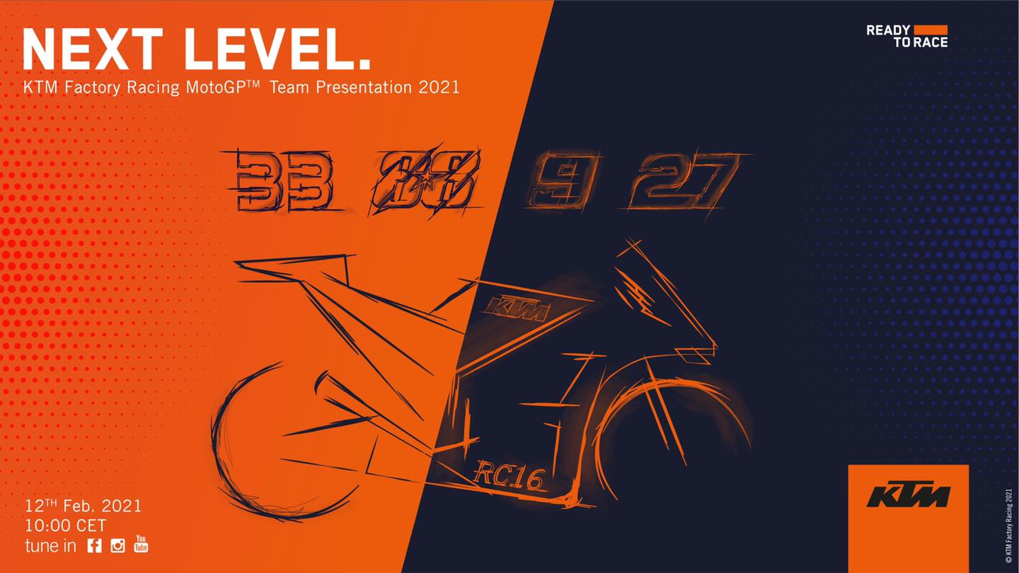 Factory KTM and Tech 3 reveal colours for 2021 MotoGP