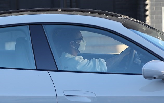 Lewis Hamilton spotted in a £140k Porsche Taycan in Beverly Hills