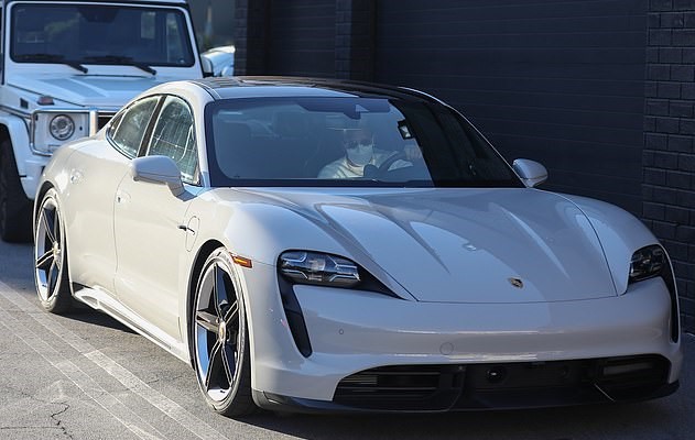 Lewis Hamilton spotted in a £140k Porsche Taycan in Beverly Hills