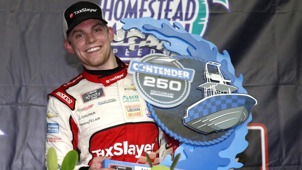matt snider wins his first xfinity race at miami speedway