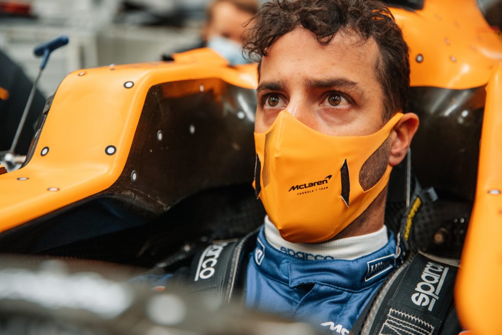 mclaren presents ricciardo in team colours