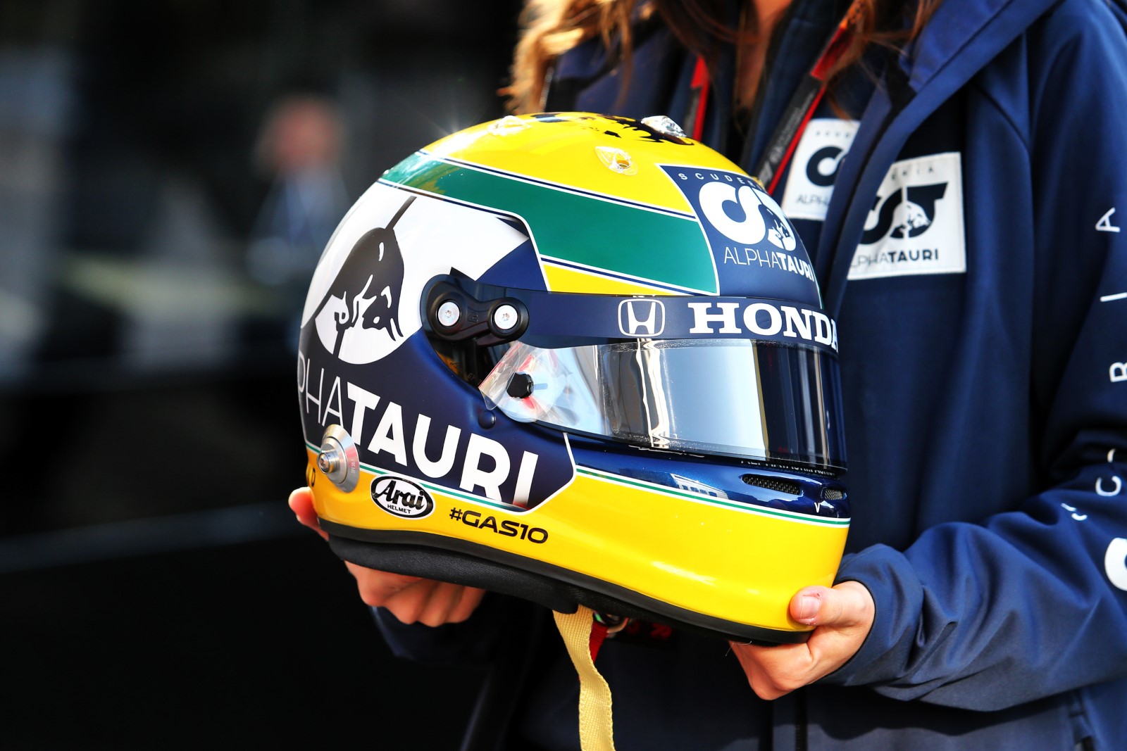 Pierre Gasly donates Imola helmet to Senna foundation