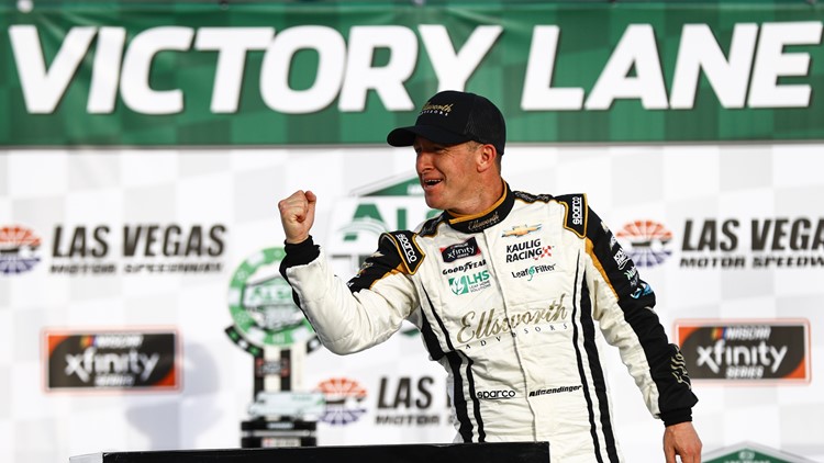 AJ allmendinger wins xfinity race at Las Vegas