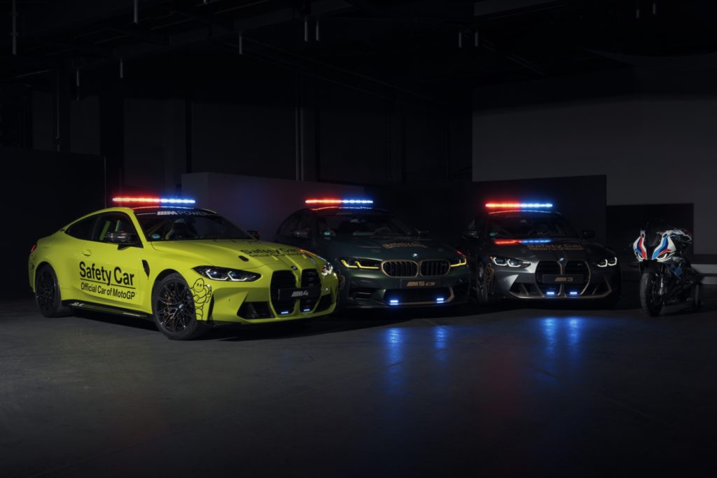 bmw presents new safety car fleet for 2021 motogp