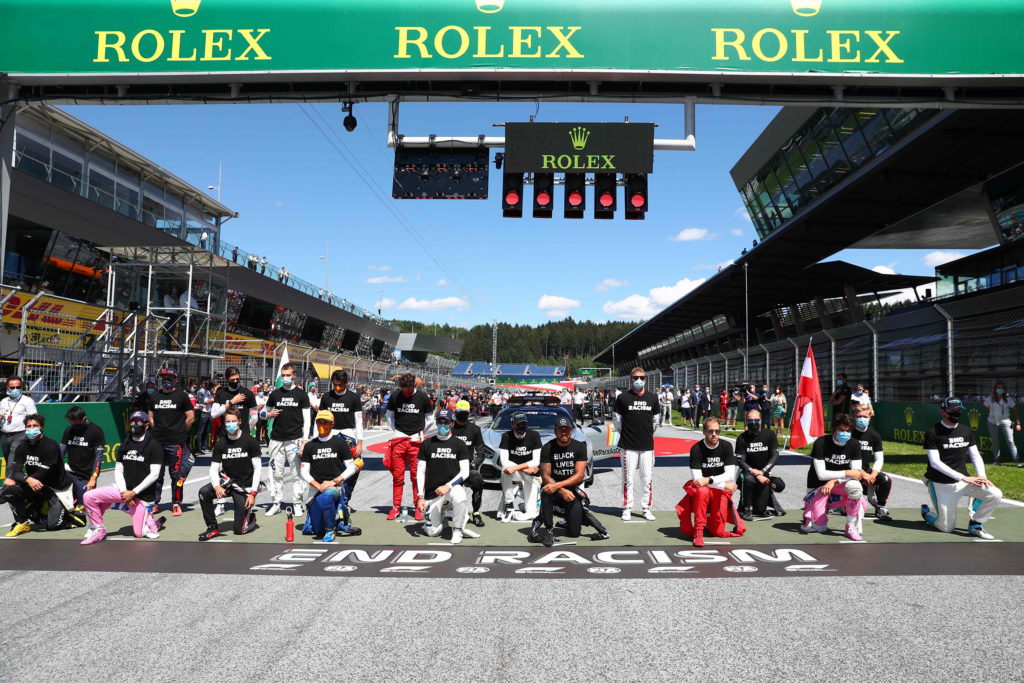 f1 drivers still free to continue taking a knee in 2021 season as a part of weraceasone initiative