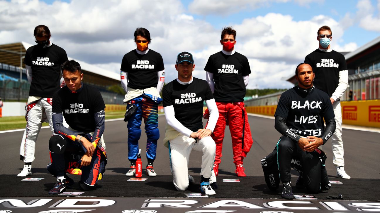 f1 drivers still free to continue taking a knee in 2021 season as a part of weraceasone initiative