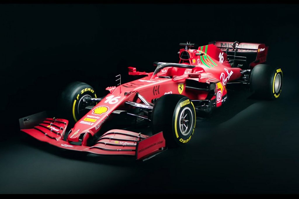 ferrari unveils their 2021 f1 car, the sf21 with a brand new livery