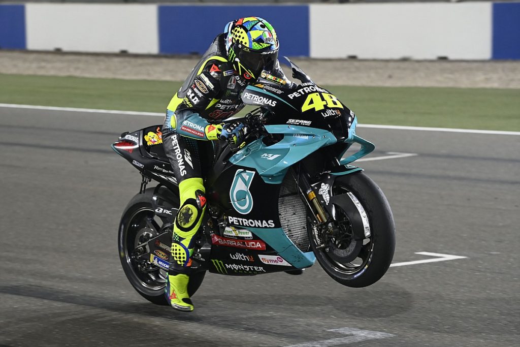 rossi reveals the reason behind qatar motogp struggle was due to overstressing his rear tyre