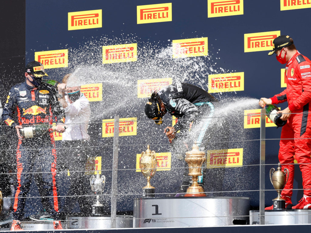 sparkling wine replaces champagne for f1 podiums