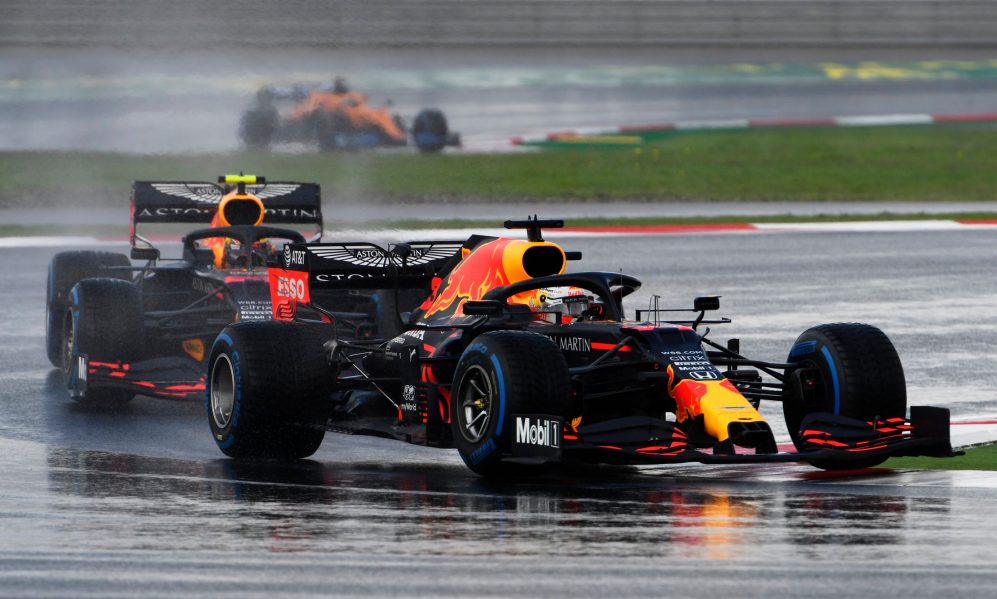 expect rain at imola, dark clouds hanging over the circuit