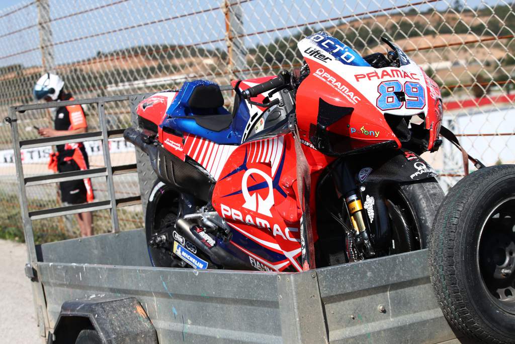 Jorge Martin hospitalised after horrifying crash during Portimao FP3
