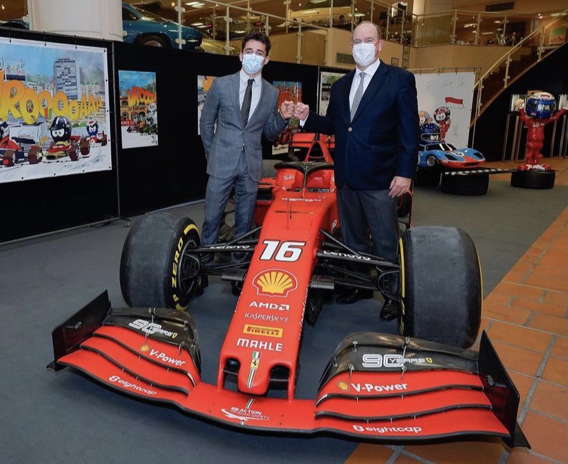 Leclerc lends his newly acquired Ferrari SF90 to the prince of Monaco