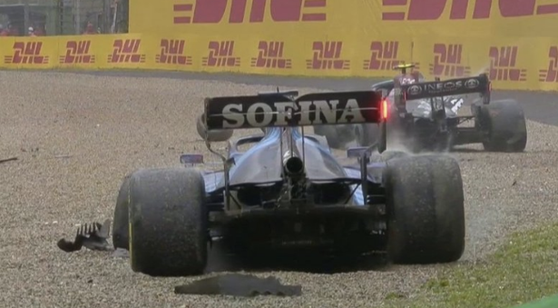 russell furious at bottas who blames him for imola crash