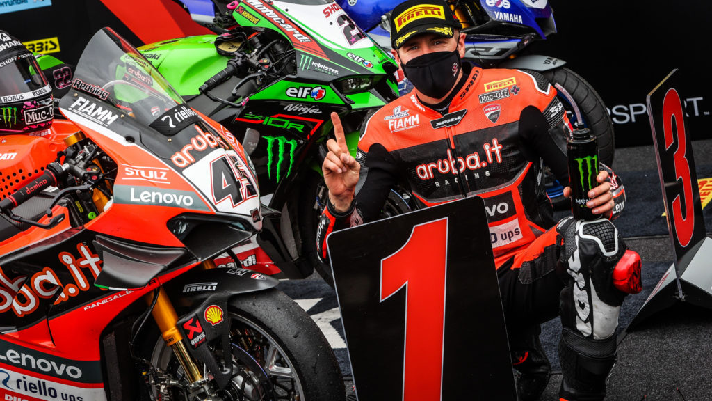 scott redding wins aragon wsbk race as rea and gerloff make contact