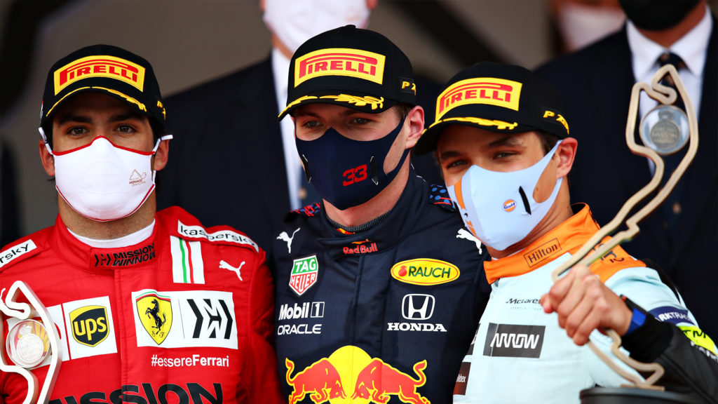 verstappen wins monaco gp leading the championship, sainz second and norris third as hamilton finishes seventh