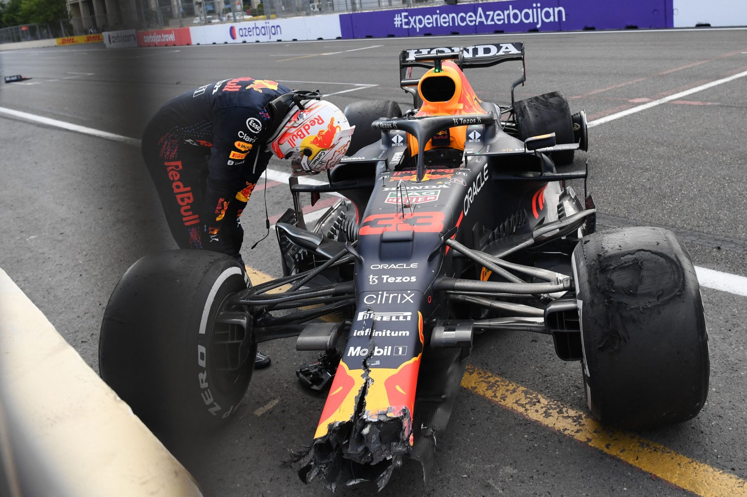 verstappen puts blame on pirelli for dangerous tyre burst in baku