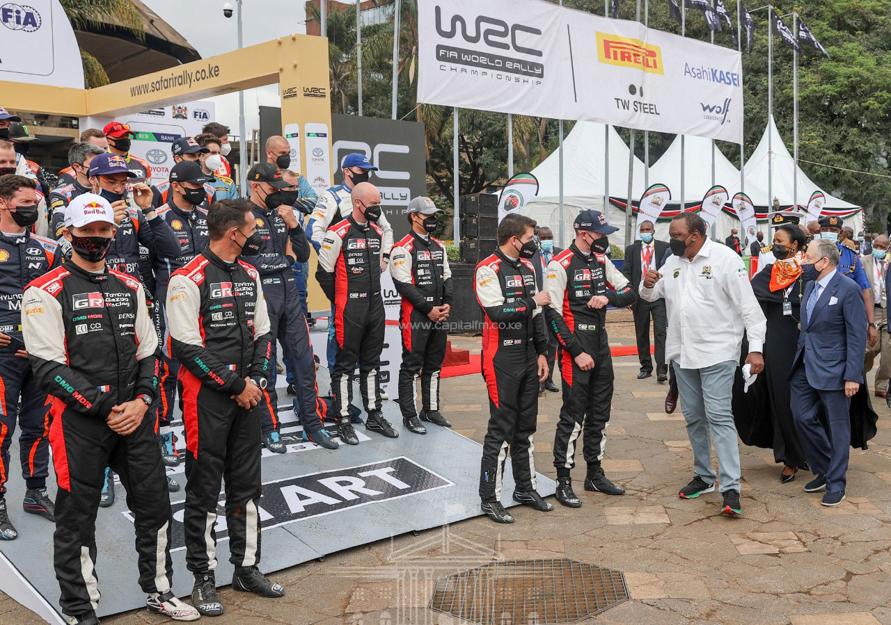 Kenyan president Uhuru Kenyatta flags off 2021 WRC in Nairobi kenyan president uhuru kenyatta flags off 2021 wrc in nairobi