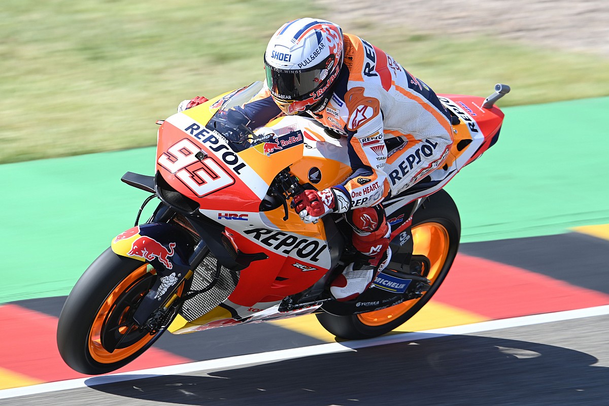 Marquez tops German MotoGP FP1