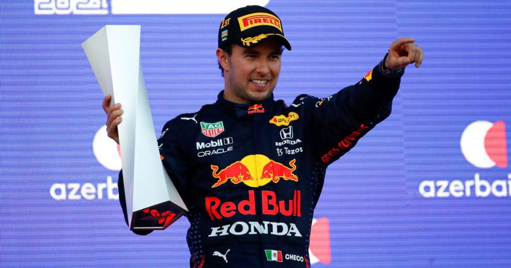 perez wins azerbaijan gp, vettel p2 as hamilton finishes 15th and verstappen crashes out