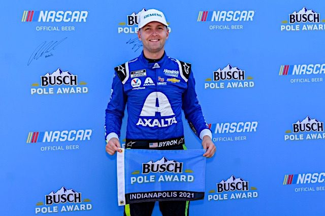 William Byron takes Indianapolis Busch pole