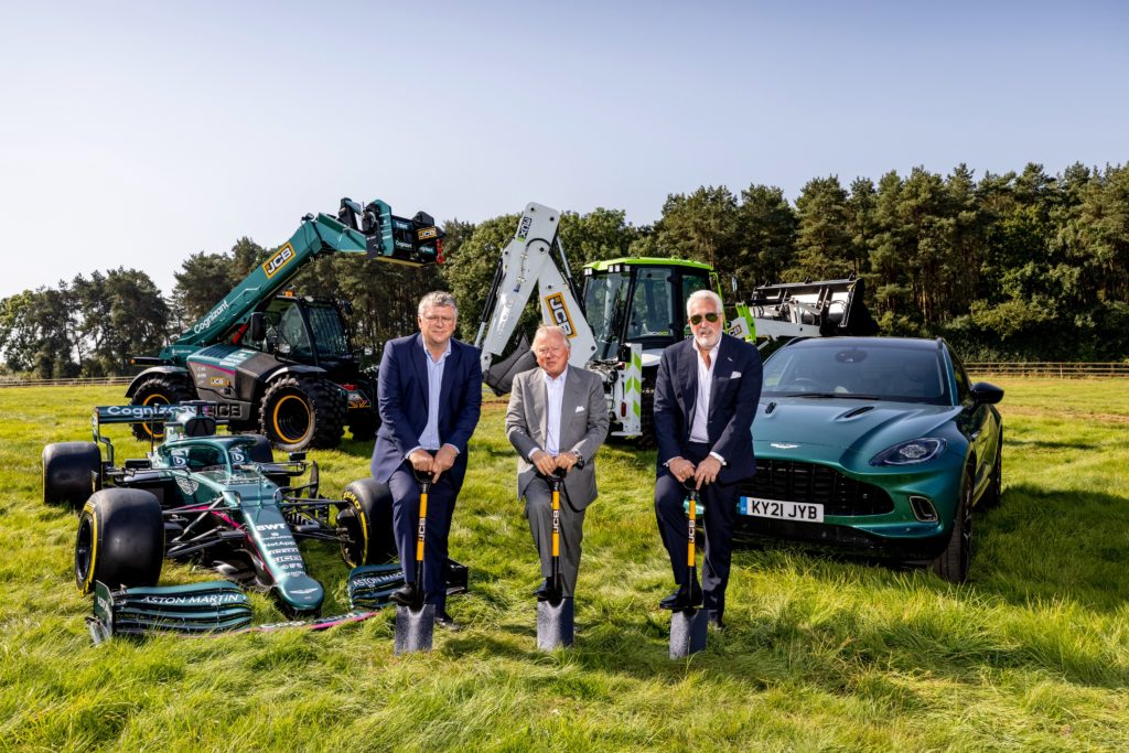 aston martin begins construction of new headquarters in northamptonshire