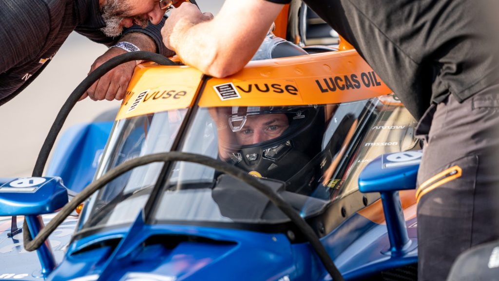 hulkenberg begins indycar test with arrow mclaren sp