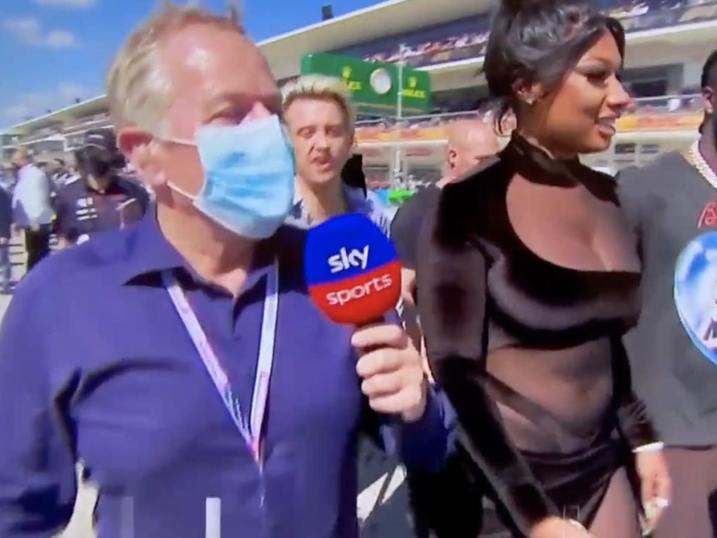 martin brundle slams megan thee stallion’s entourage after us grand prix encounter