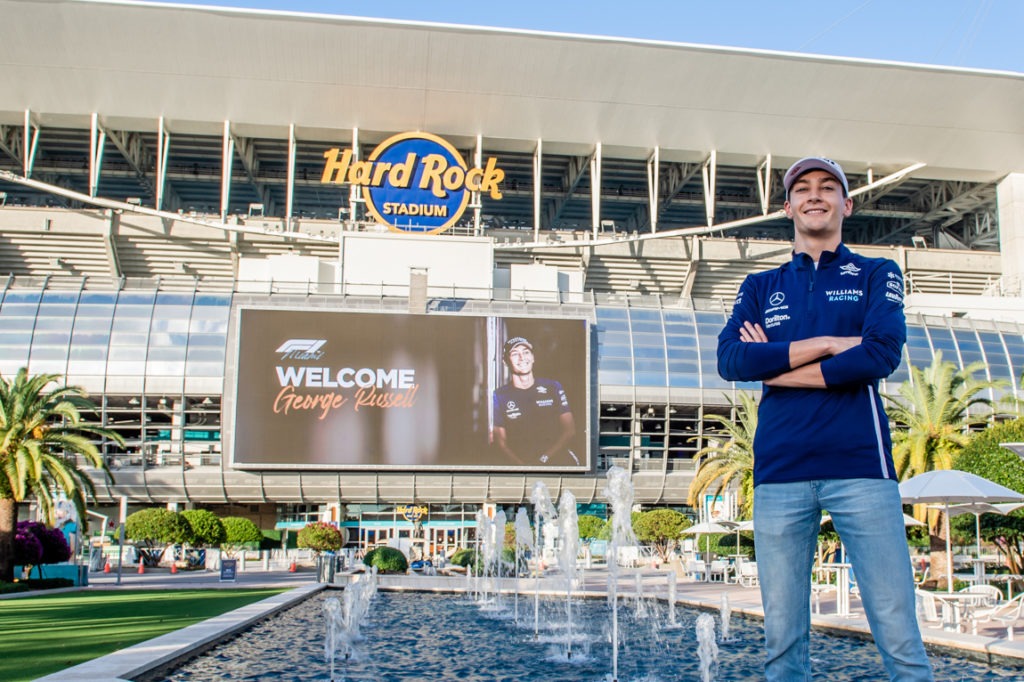 miami gp hot lap simulation with george russell