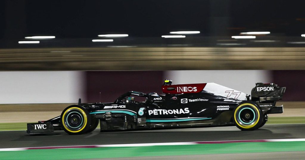 valtteri bottas tops qatar gp fp2 as red bull experience rear wing issues