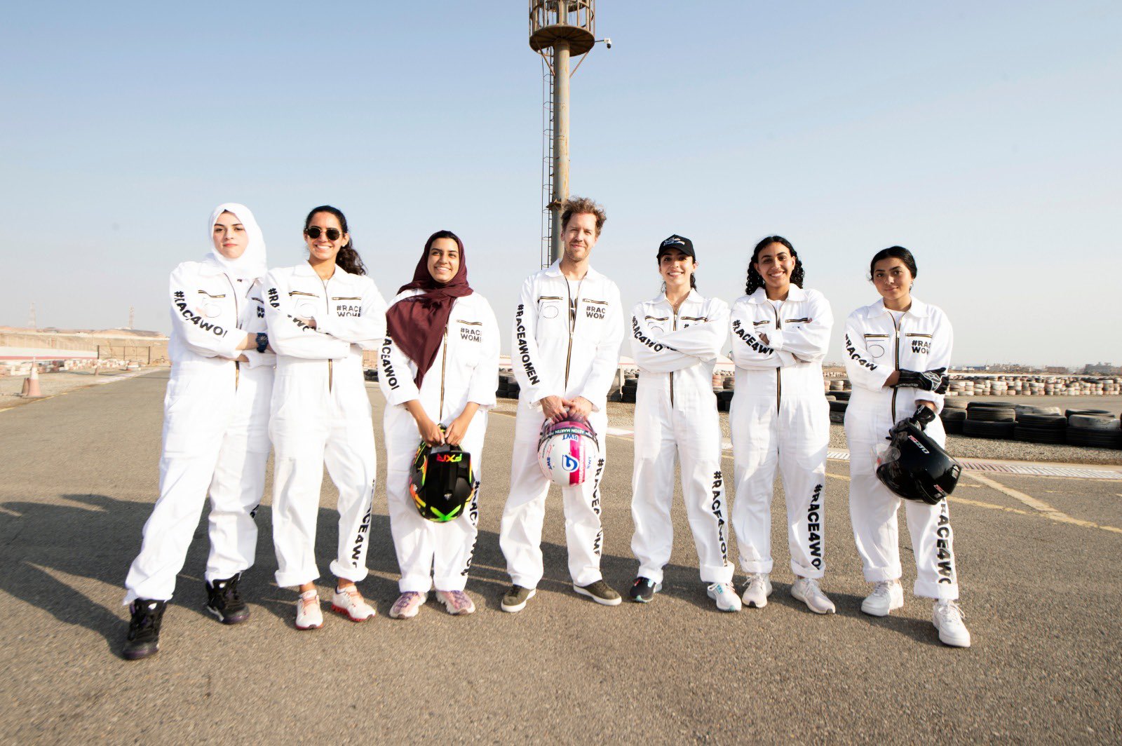 Vettel holds a karting event exclusive to females in Saudi Arabia