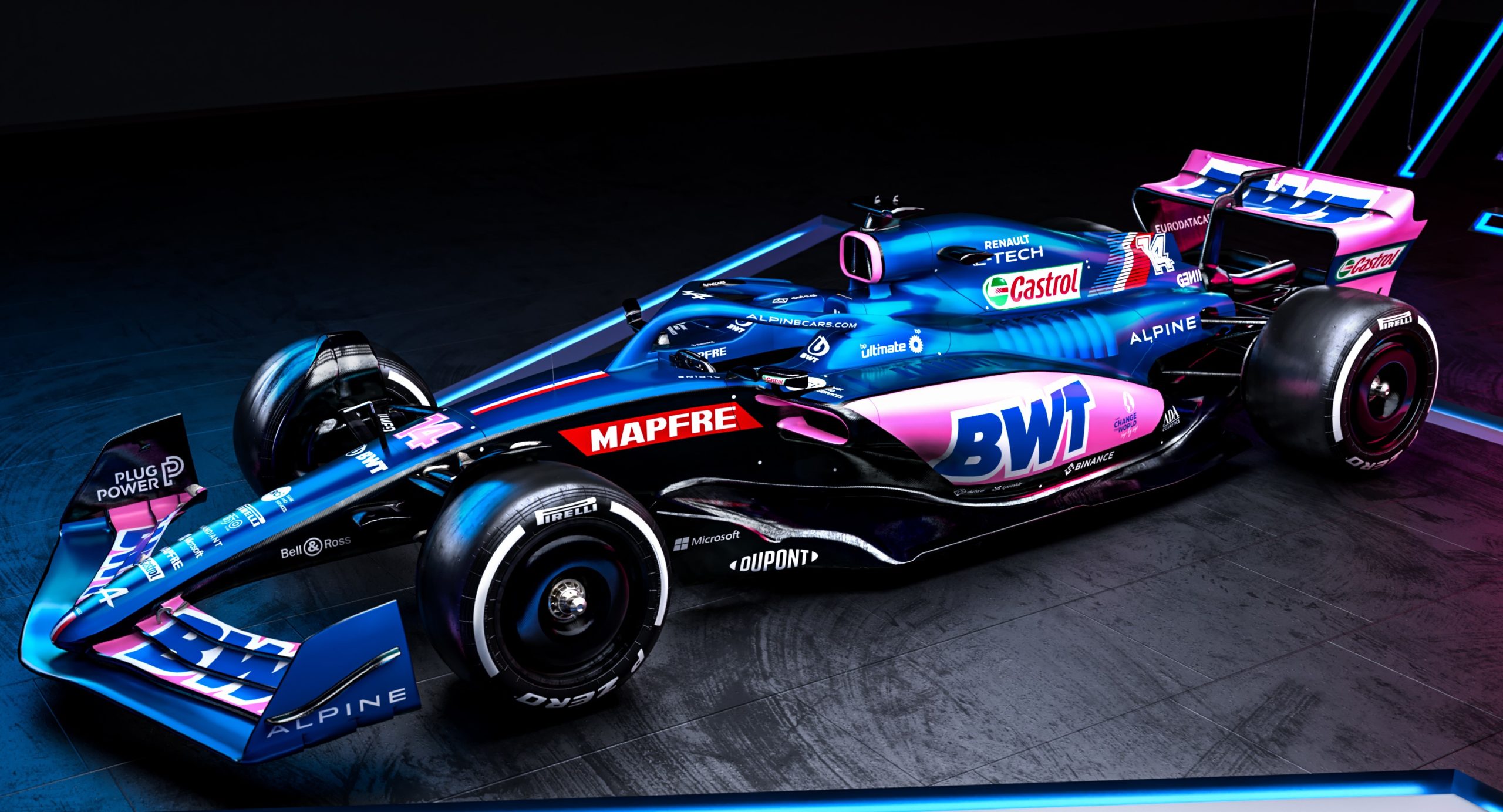 Alpine reveal their 2022 contender, the A522 as pink sponsor BWT features in the livery