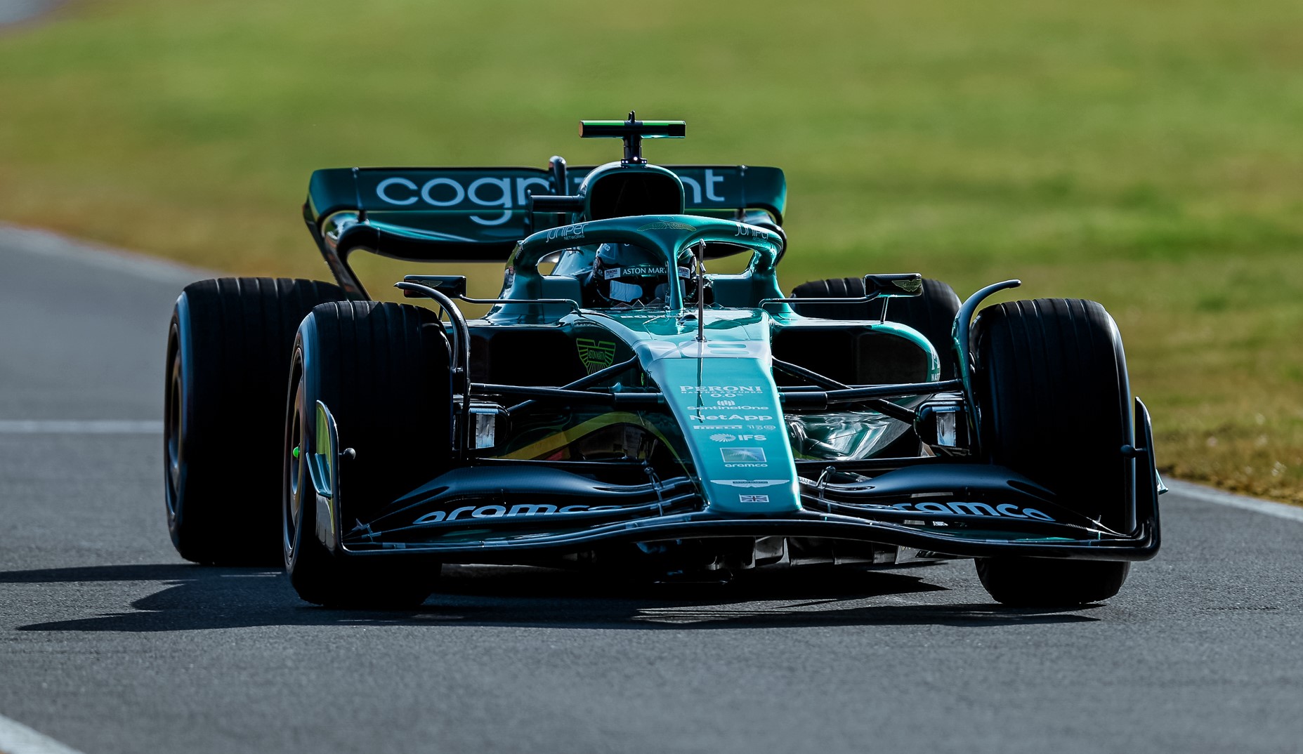 Aston Martin AMR22 makes a track debut at Silverstone