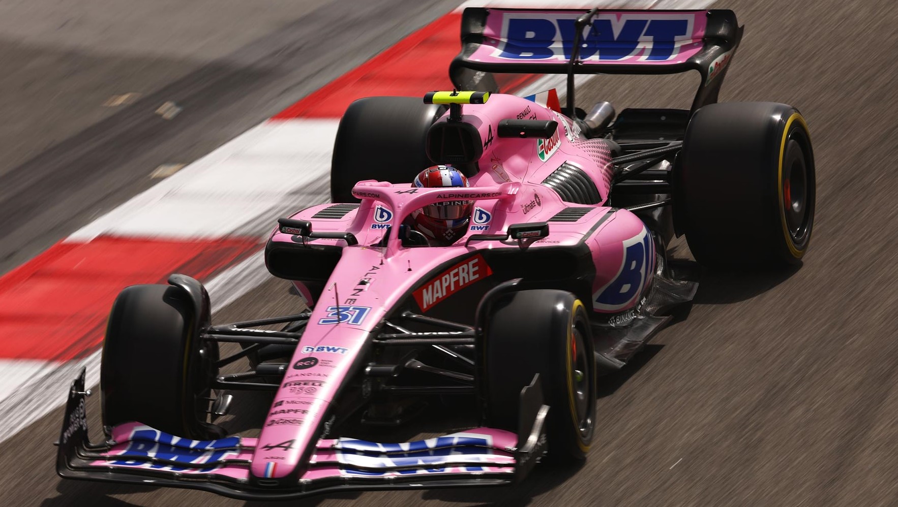 Esteban Ocon tops Bahrain test day 2 morning session as Latifi catches fire