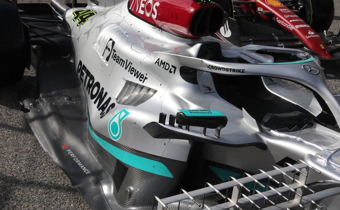 Mercedes sidepods turn heads in Bahrain testing