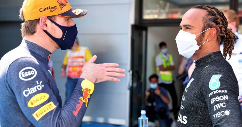 Lewis Hamilton and Max Verstappen