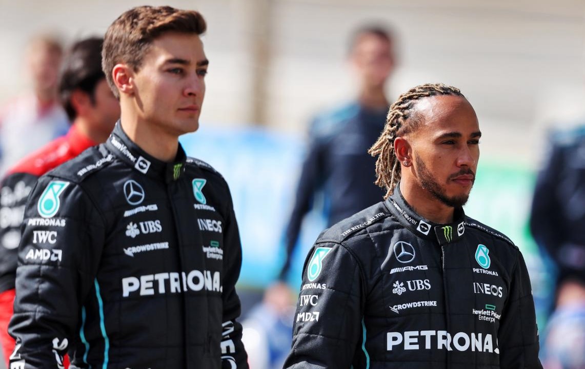 Lewis Hamilton has a lot of work to do to catch up with his teammate Russell