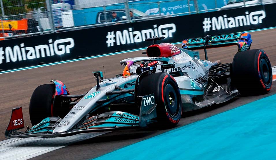 George Russell tops the second practice session in Miami, disaster for Verstappen