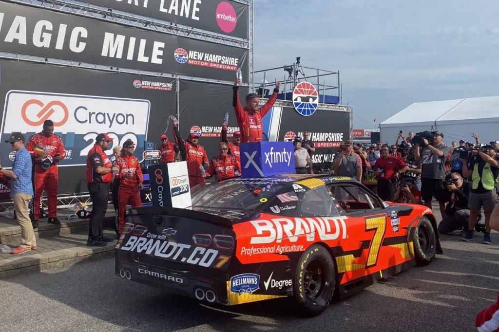 justin allgaier claims third xfinity race win at new hampshire