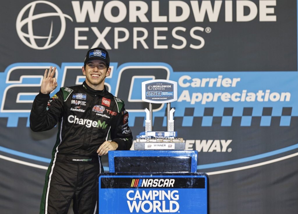 chandler smith wins truck series race at richmond