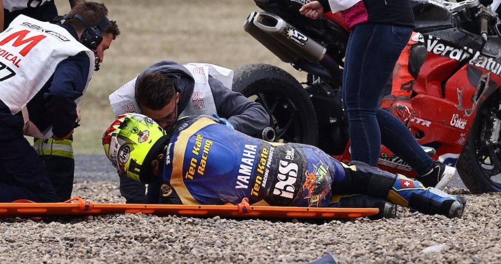 worldssp rider aegerter gets a race ban for faking a concussion